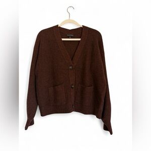 Banana Republic - Brown V-Neck Button-Up Women's Sweater